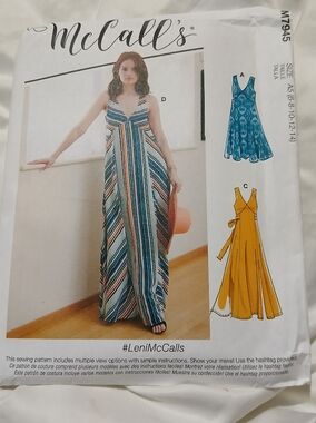 Striped Multicolor V-Neck Maxi Dress - Women